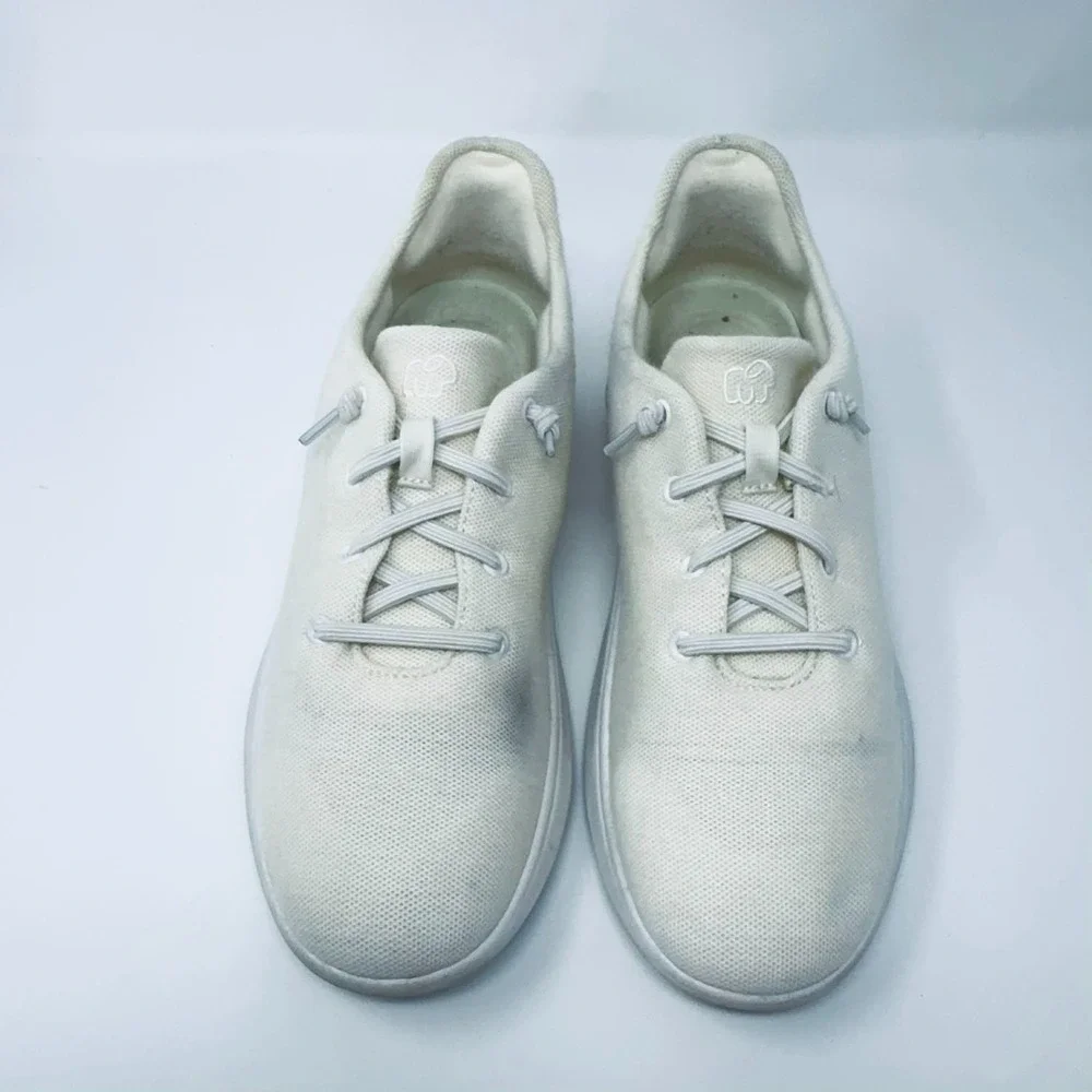 Merinos Australian Lace Up Wool Sneakers‎ Women's Size 9 Cream Comfort Cushion